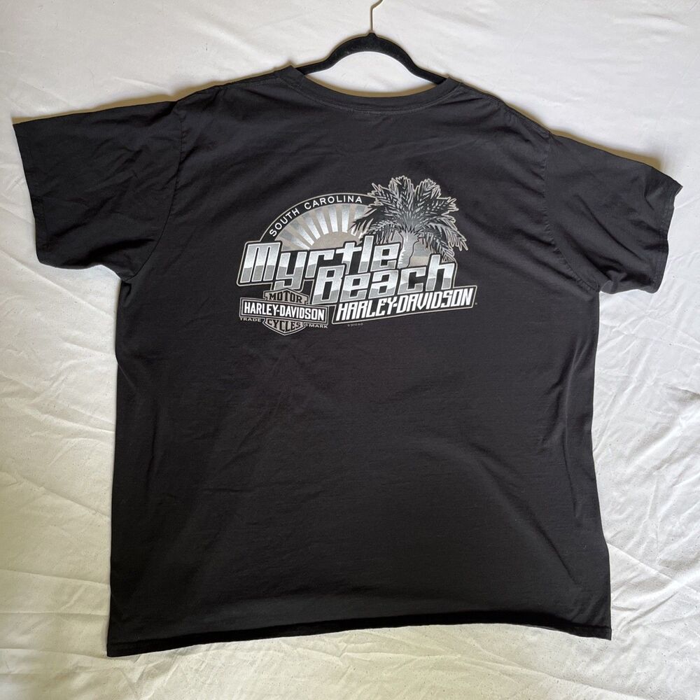 Harley-Davidson T-Shirt Mens 3XL Black Myrtle Beach SC Pocket Tee Authentic 2010
